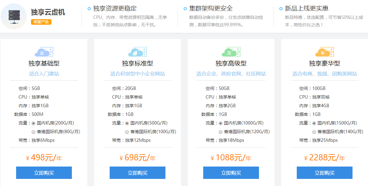 微云数据独享云虚拟主机带宽升级通知