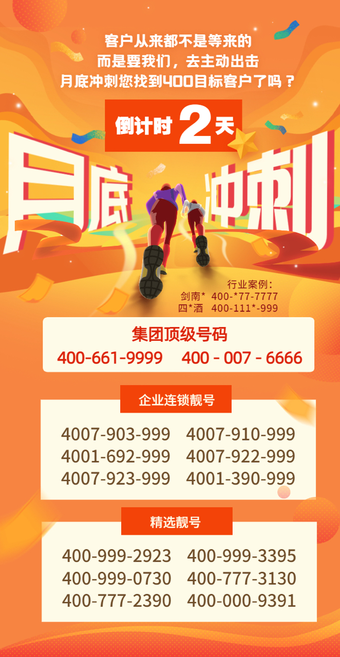 今日企业400电话超级靓号独家秒杀（2021.04.29）