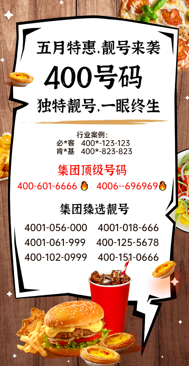 今日企业400电话超级靓号独家秒杀（2021.05.06）