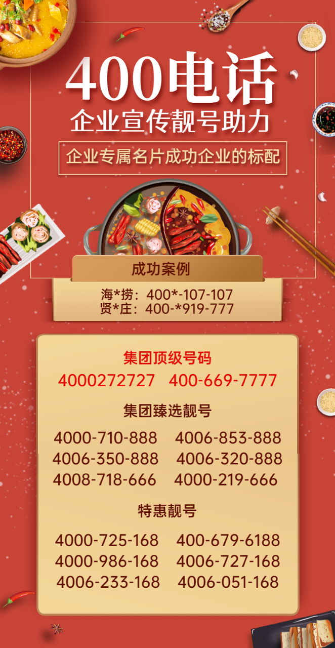 今日企业400电话超级靓号独家秒杀（2021.05.08）